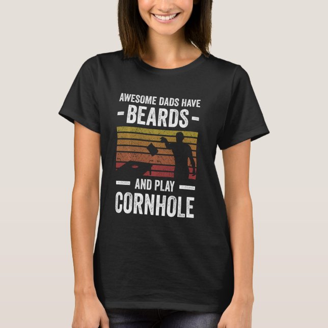 Camiseta Pai Incrível Tem Barras E Toca Cornhole (Frente)