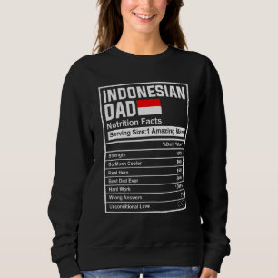Camiseta Pai Indonésio Nutrição Fatos Dia dos Pais N