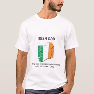 Camiseta Pai IRISH Personalizado Forte e Corajoso