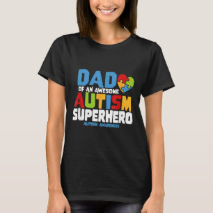 Camiseta Pai Ism De Um Incrível Autismo Super-Herói Autismo