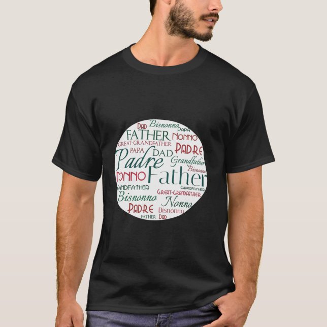 Camiseta Pai Italiano Avô Excelente Avô Longo (Frente)