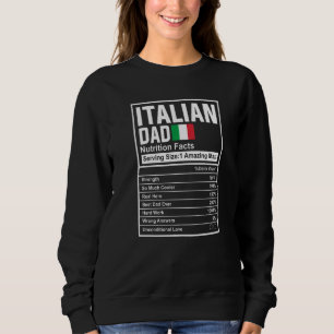 Camiseta Pai Italiano Nutrição Fatos Dia dos Pais Orgulho N