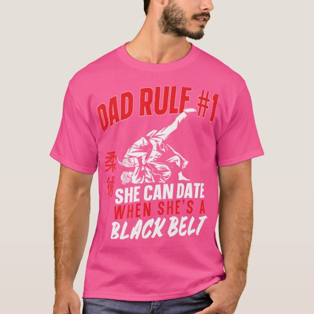 Camiseta Pai Jiu Jitsu Pai Pai Regra 1 Ela Pode (Frente)