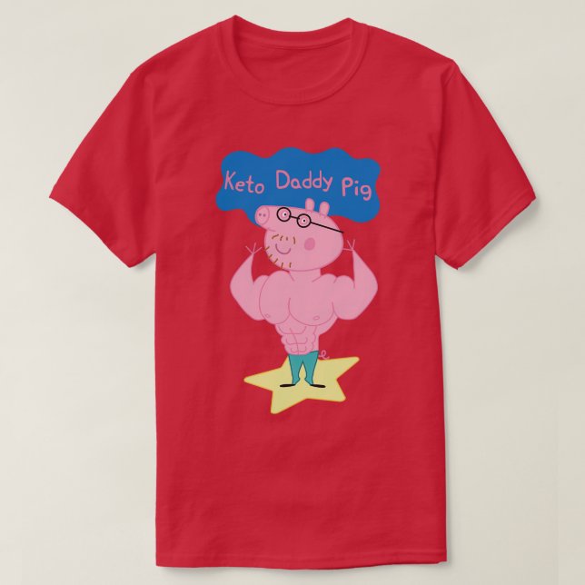 Camiseta Pai Keto Pig 1 (Frente do Design)