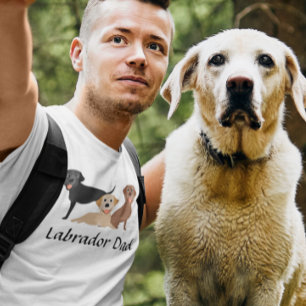 Camiseta Pai Labrador Amarelo de chocolate