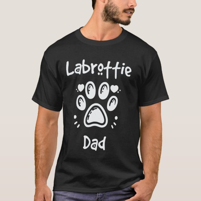 Camiseta Pai Labrottie Mistura de Labrador Retriever com Ro (Frente)