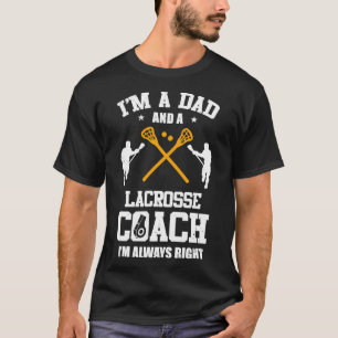 Camiseta Pai Lacrosse Sou Um Pai E Um Treinador De Lacrosse