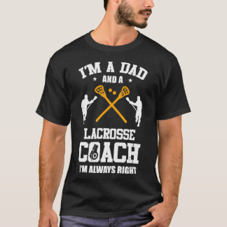 Camiseta Pai Lacrosse Sou Um Pai E Um Treinador De Lacrosse
