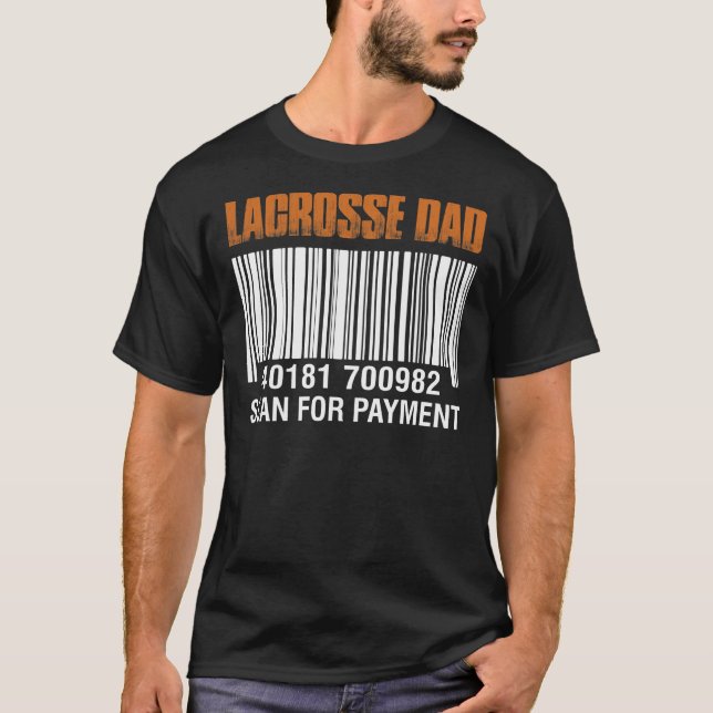Camiseta Pai Lacrosse Verificar Dia de os pais De Pagamento (Frente)