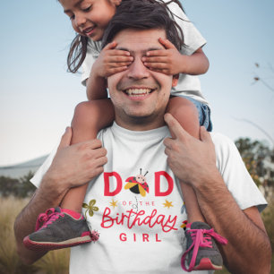 Camiseta Pai Ladybug da Garota de Aniversário