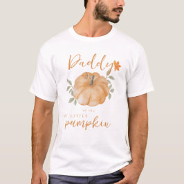 Camiseta Pai Laranja Pequeno Chá de fraldas De Abóbora
