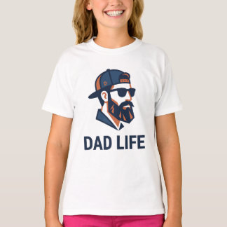 Camiseta Pai Legal com Óculos de Sol de Boné