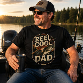 Camiseta Pai Legal de Verdade Pesca Vintage Retrô Pôr do So