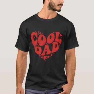 Camiseta Pai legal - Dia dos Pais do Coração Vermelho Negri
