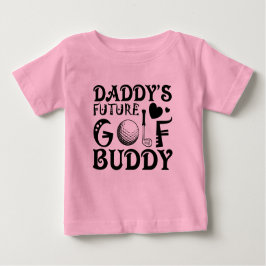 Camiseta Pai legal futuro golfe amiguinho palavra arte Baby