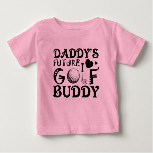Camiseta Pai legal futuro golfe amiguinho palavra arte Baby