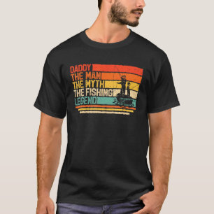 Camiseta Pai Legal O Homem Mito Lenda da Pesca Dia dos Pais