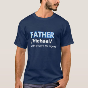 Camiseta Pai Legal Popular Texto Moderno dos Homens