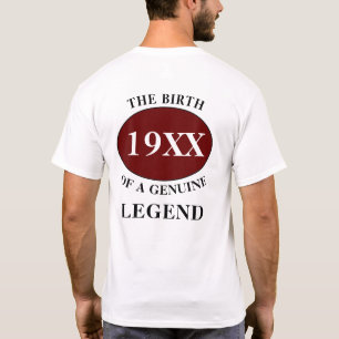 Camiseta Pai Legenda Qualquer Ano Humor Monograma Nome Inic