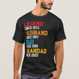 Camiseta Pai Lenda Marido Avô Ano Personalizado