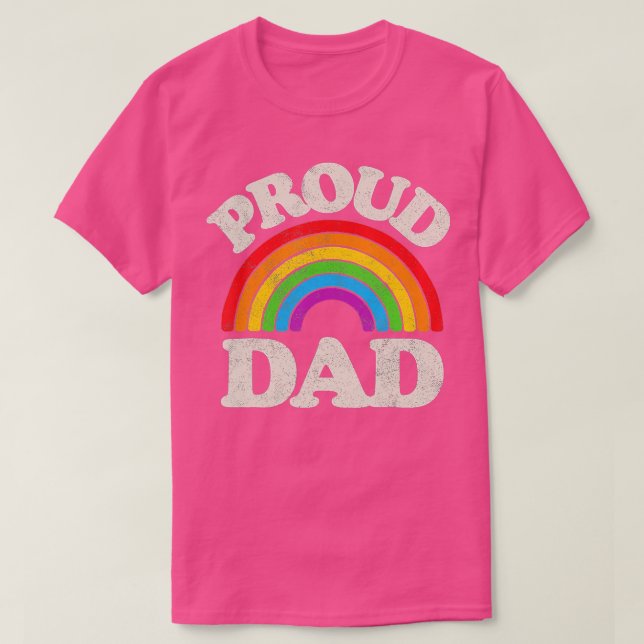 Camiseta Pai LGBQ - Orgulho gay LGB - Ally Rainbow Pais (Frente do Design)