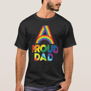 Camiseta Pai Lgbt Gay de Orgulho Lésbica Arco-Íris Colorido