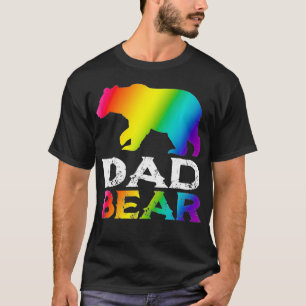 Camiseta Pai LGBT Urso Gay do Arco Lésbico Pais do Arco-Íri