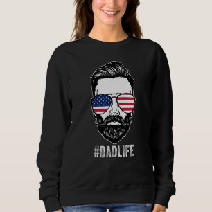 Camiseta Pai Life Sunvidros American Flag Dia de os pais 4º
