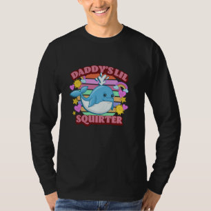 Camiseta Pai Lil Squirter Whale Inadequado Engraçado Adu