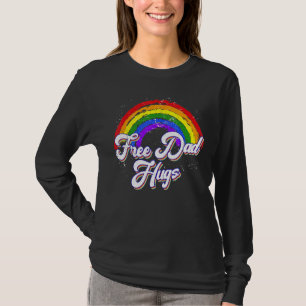 Camiseta Pai livre abraça Gay LGBTQ Orgulho lésbico Mês Rai
