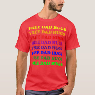Camiseta Pai livre de Orgulho gay colorida abraça o mês LGB