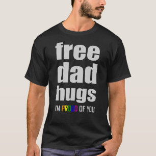 Camiseta PAI LIVRE HUGS Orgulho LGBT Mês LGBTQ Bandeira ar