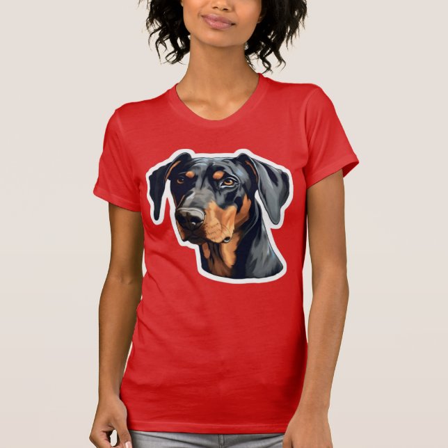 Camiseta Pai Mãe Doberman (Frente)