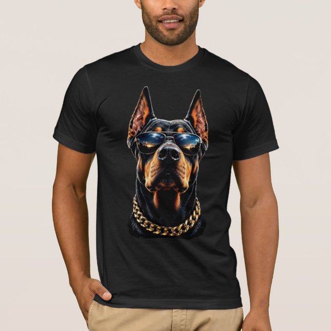 Camiseta Pai Mãe Doberman Sempre (Frente)