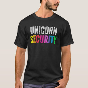 Camiseta Pai Mãe Filha Adulto Costume Unicorn Segurança