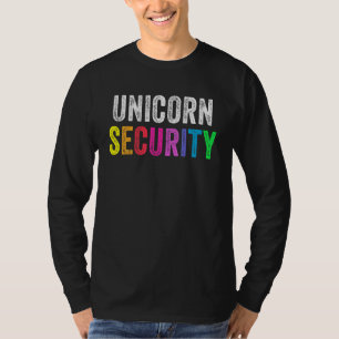 Camiseta Pai Mãe Filha Adulto Costume Unicorn Segurança