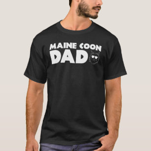 Camiseta Pai Maine Coon Engraçado Maine Coon Cat Pai D do P