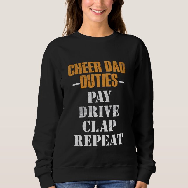 Camiseta Pai Mais Cheio Paga Cheerleader Engraçado (Frente)