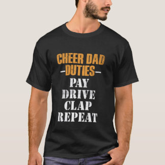 Camiseta Pai Mais Cheio Paga Cheerleader Engraçado