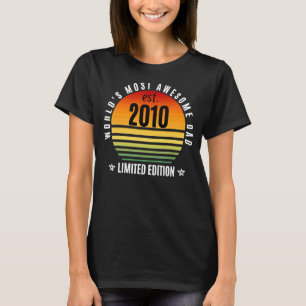 Camiseta Pai mais incrível do mundo desde 2010