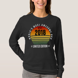 Camiseta Pai mais incrível do mundo desde 2018