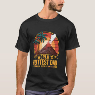 Camiseta Pai Mais Quente Geografia Vulcões Vulcanologia Vul