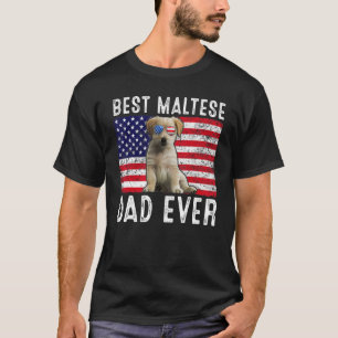 Camiseta Pai Maltês dos Estados Unidos Bandeira Americana P