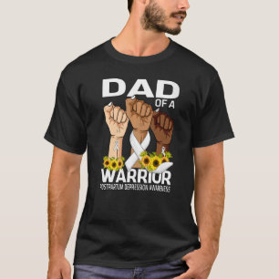 Camiseta Pai Mão De Um Guerreiro Pós-Parto Depressão Awaren