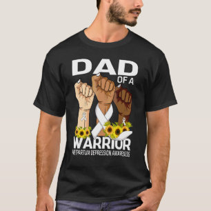 Camiseta Pai Mão De Um Guerreiro Pós-Parto Depressão Awaren