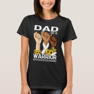 Camiseta Pai Mão De Um Guerreiro Pós-Parto Depressão Awaren