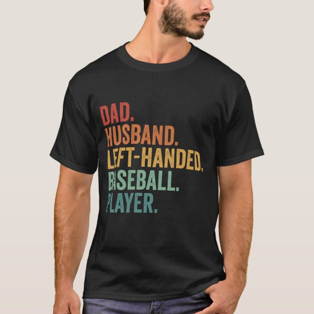 Camiseta Pai Marido Baseball Esquerda Legenda (Frente)
