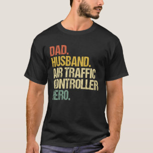 Camiseta Pai Marido Controlador de Tráfego Aéreo Masculino