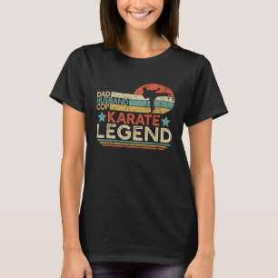 Camiseta Pai Marido Cop Karate Legend Karate Lutando Poli