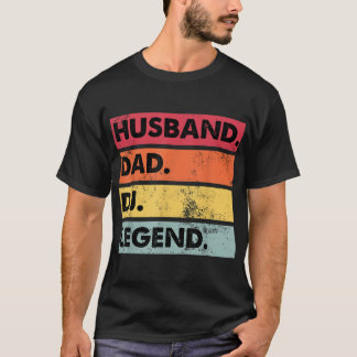 Camiseta Pai Marido DJ Legend Engraçado DJ Disco Jockey Mus